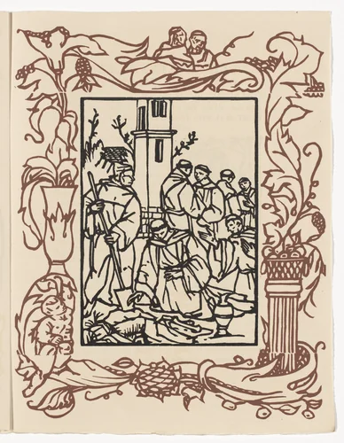 Plate (page 255) from Les Petites Fleurs de St. François (The Little Flowers of St. Francis) by Émile Bernard, illustrated book, 1928