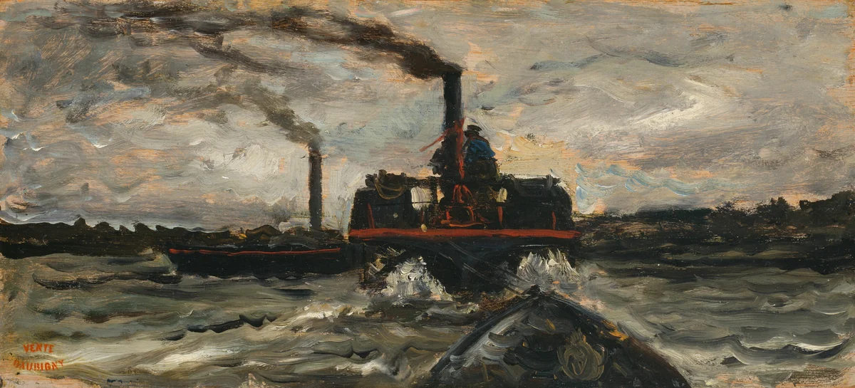 River Boat by Charles-François Daubigny, painting, 1855-1865
