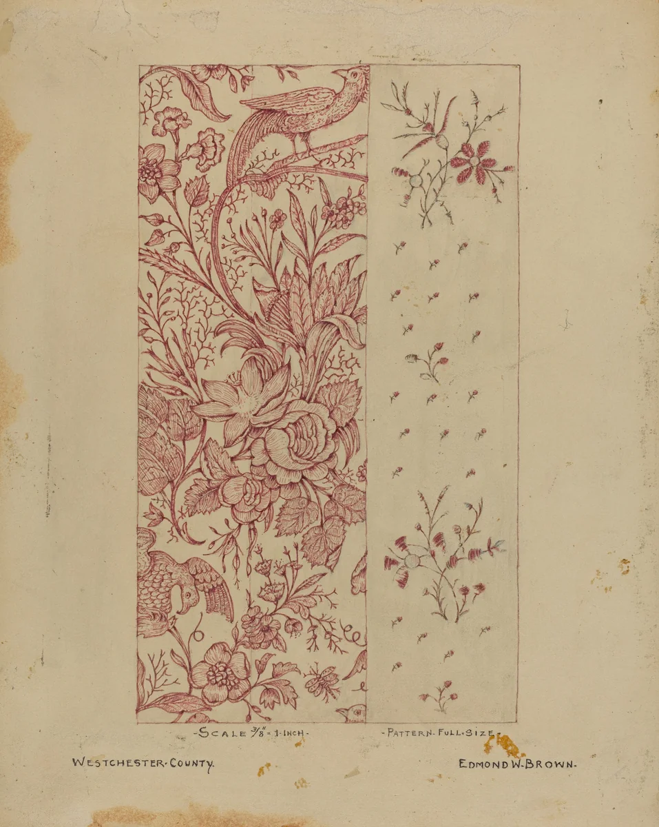 Patchwork Quilt by Edmond W. Brown, index of american design, 1936