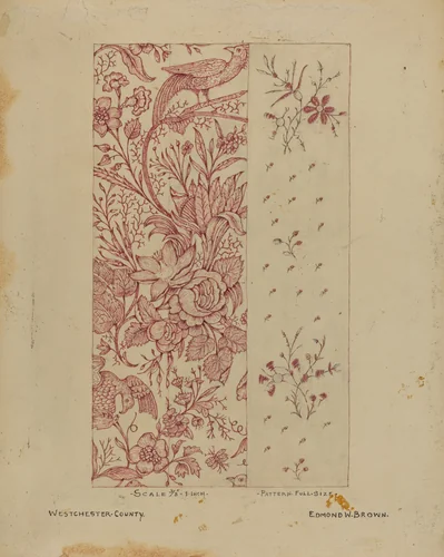 Patchwork Quilt by Edmond W. Brown, index of american design, 1936