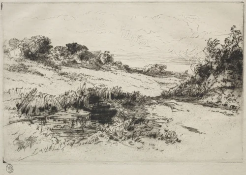 Windmill Hill, No. 1 by Francis Seymour-Haden, print, 1877-1882