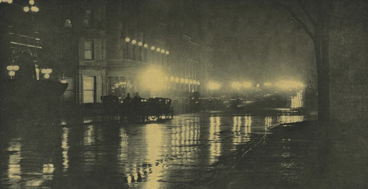 The Glow of Night—New York by Alfred Stieglitz, photograph, 1896