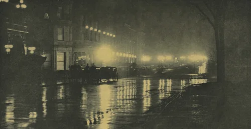 The Glow of Night—New York by Alfred Stieglitz, photograph, 1896