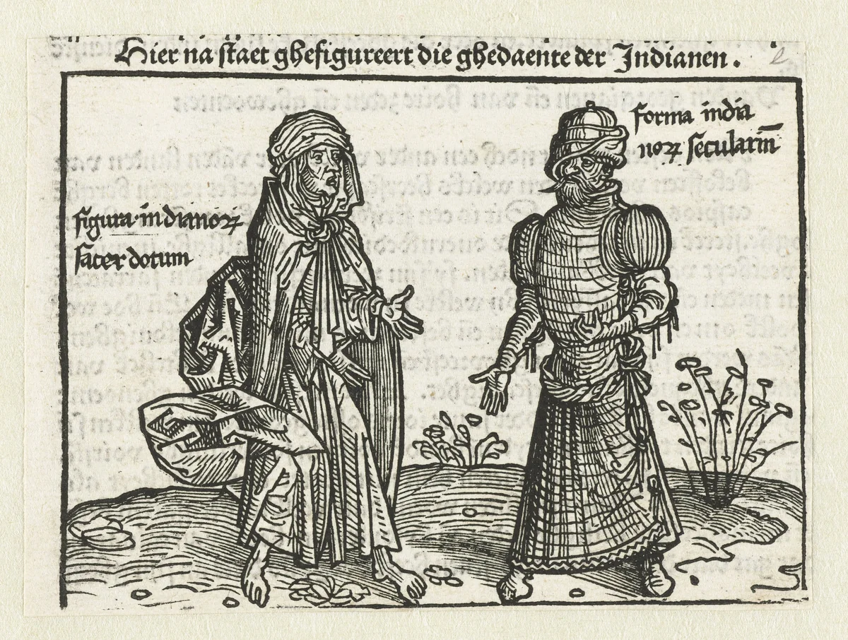Twee Ethiopiërs by Erhard Reuwich, print, 1486-1488