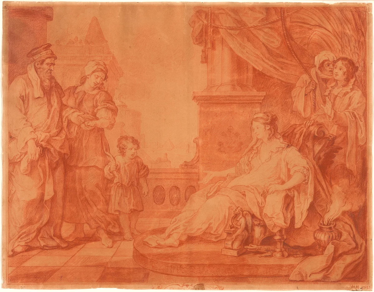 Moses Brought to Pharaoh’s Daughter by William Hogarth, print, 1751