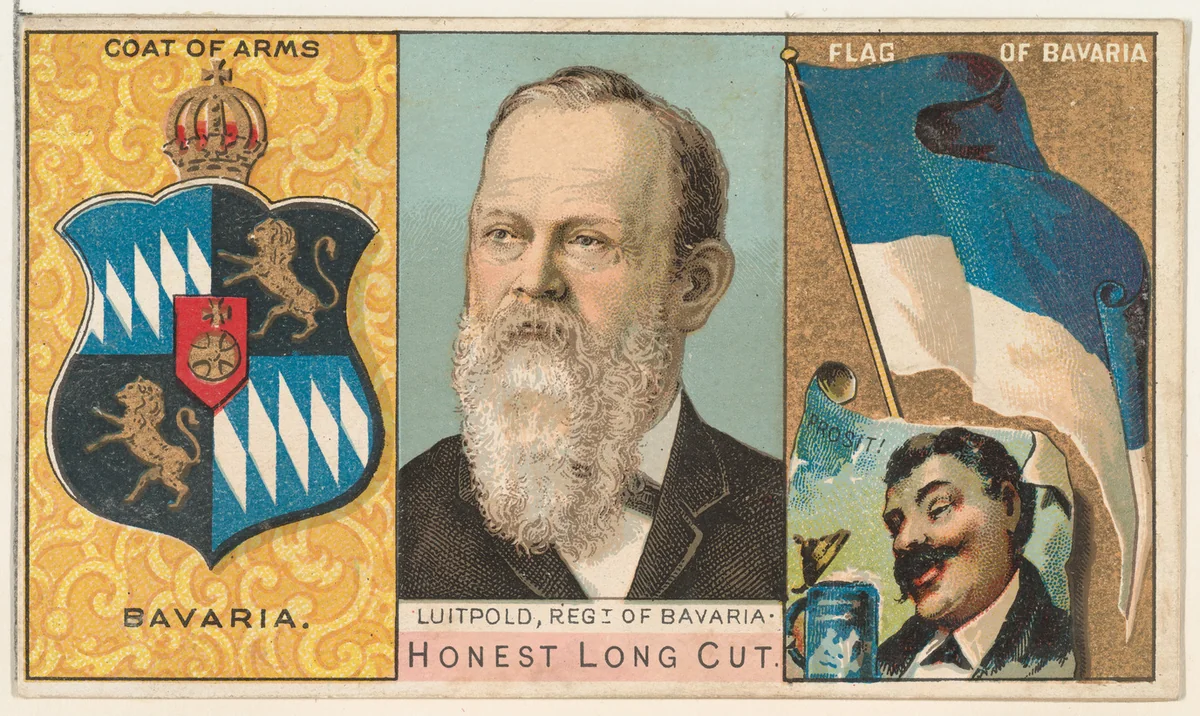Luitpold, Regent I of Bavaria, from the Rulers, Flags, and Coats of Arms series (N126-1) issued by W. Duke, Sons & Co. by W. Duke, Sons & Co., print, 1888