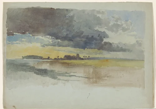 Gezicht op Gillingham Church, Kent by James Chisholm Gooden, drawing, 1835-1865