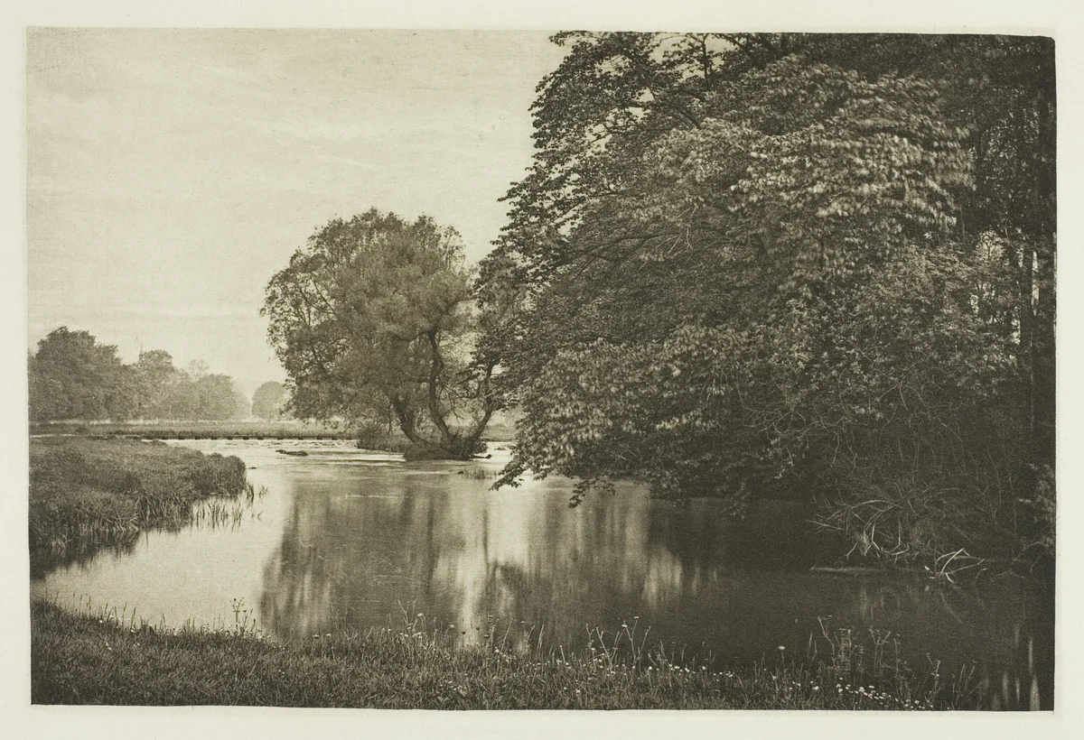Crow-Island Stream, River Wye by Peter Henry Emerson, print, 1880-1888