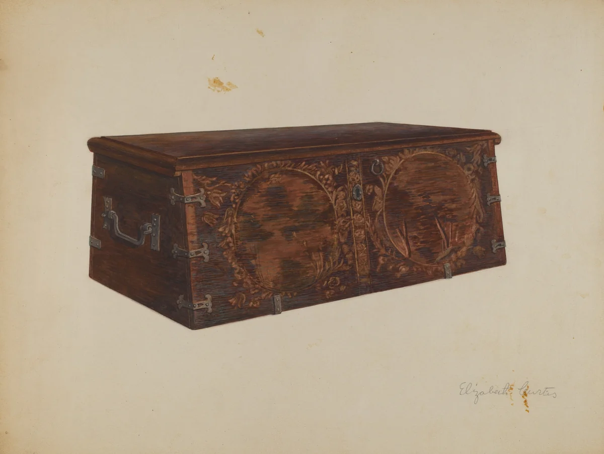 Chest by Elizabeth Curtis, index of american design, 1936