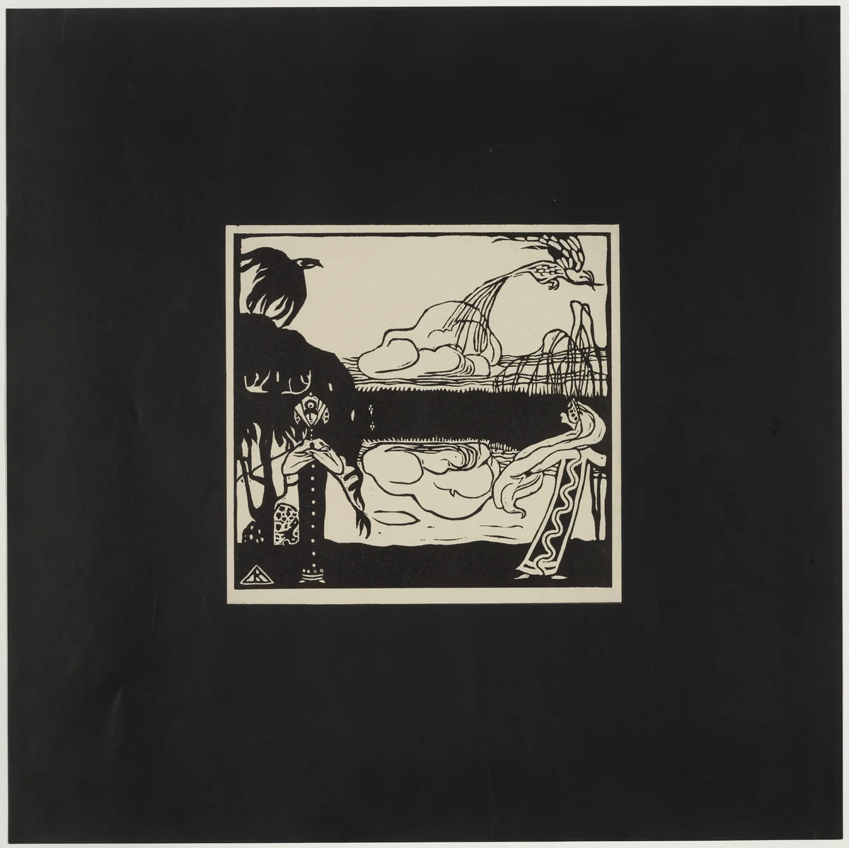 The Birds (Les Oiseaux) from Xylographs (Xylographies) by Wassily Kandinsky, print, 1907