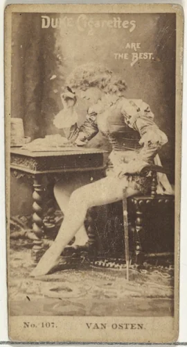 Card Number 107, Van Osten, from the Actors and Actresses series (N145-6) issued by Duke Sons & Co. to promote Duke Cigarettes by W. Duke, Sons & Co., photograph, 1880-1889