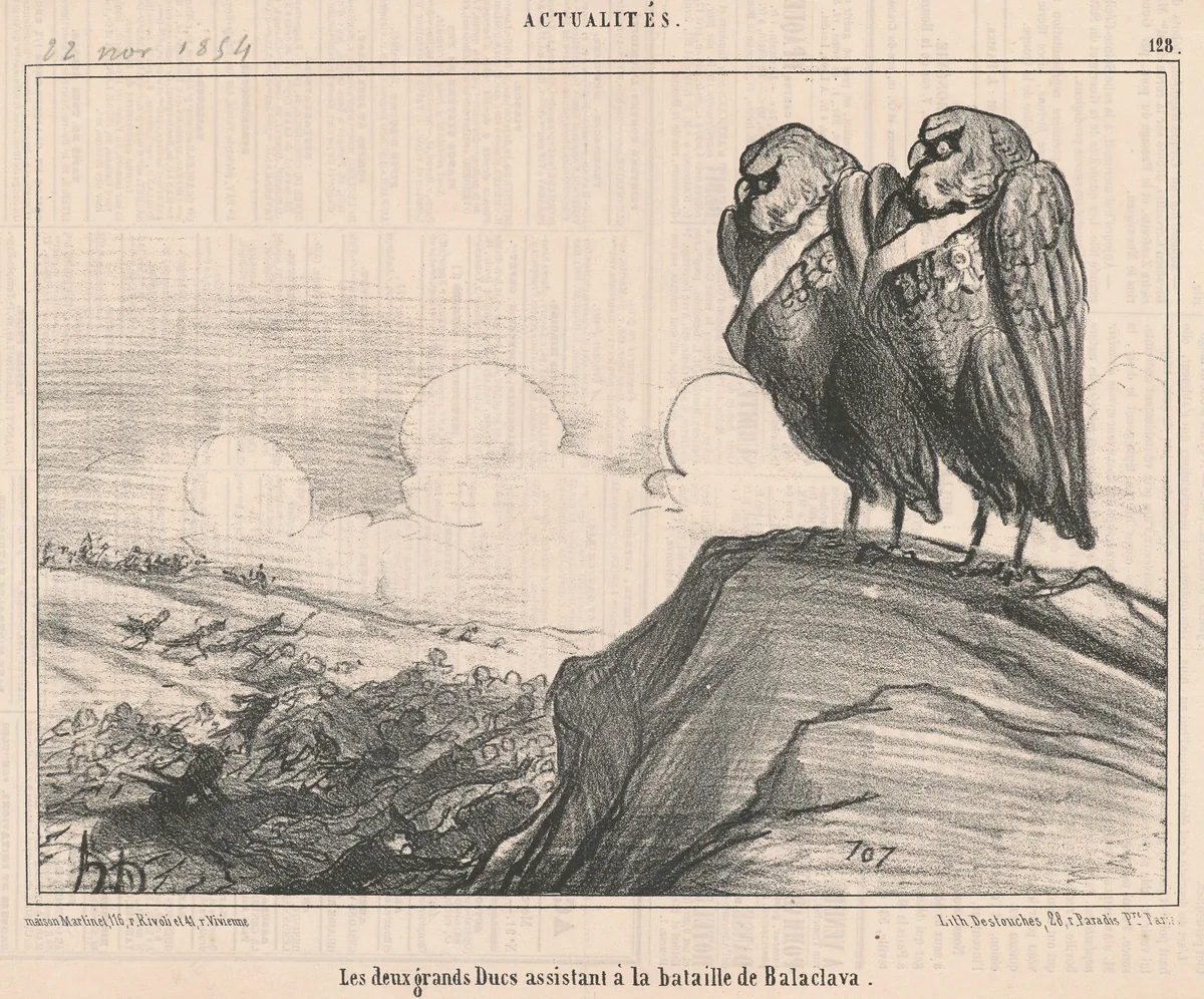 Les deux grands ducs ... by Honoré Daumier, print, 1854