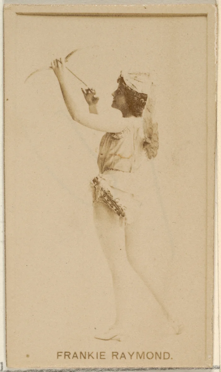 Frankie Raymond, from the Actors and Actresses series (N45, Type 8) for Virginia Brights Cigarettes by Allen & Ginter, photograph, 1885-1891