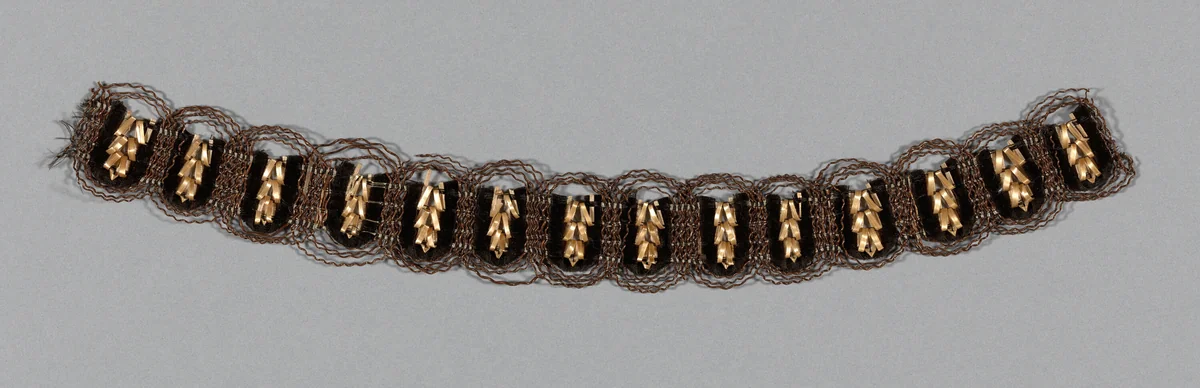 Fragment (Bonnet Trim) by Probably Europe, textile, 1840-1850