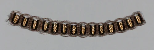 Fragment (Bonnet Trim) by Probably Europe, textile, 1840-1850