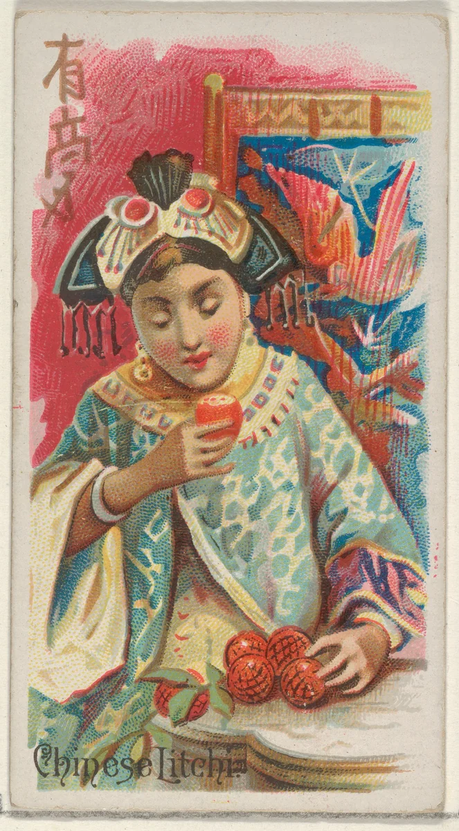 Chinese Lychee, from the Fruits series (N12) for Allen & Ginter Cigarettes Brands by Allen & Ginter, print, 1891
