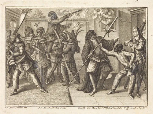 The Captain Regains His Freedom by Johann Balthasar Probst
Johann Jacob Schübler, print, 1673-1750