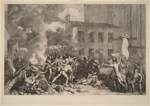 Prise de la Bastille, le 14 Juillet 1789 by Charles Thévenin, print, 1785-1795