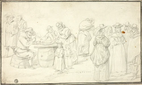 Study for Country Festival near Antwerp by David Teniers, drawing, 1641-1651