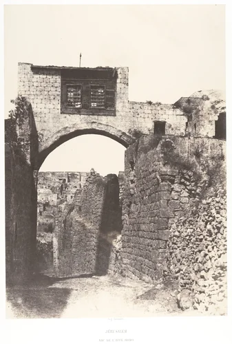 Jérusalem, Arc de l'Ecce-Homo by Auguste Salzmann, photograph, 1854-1859