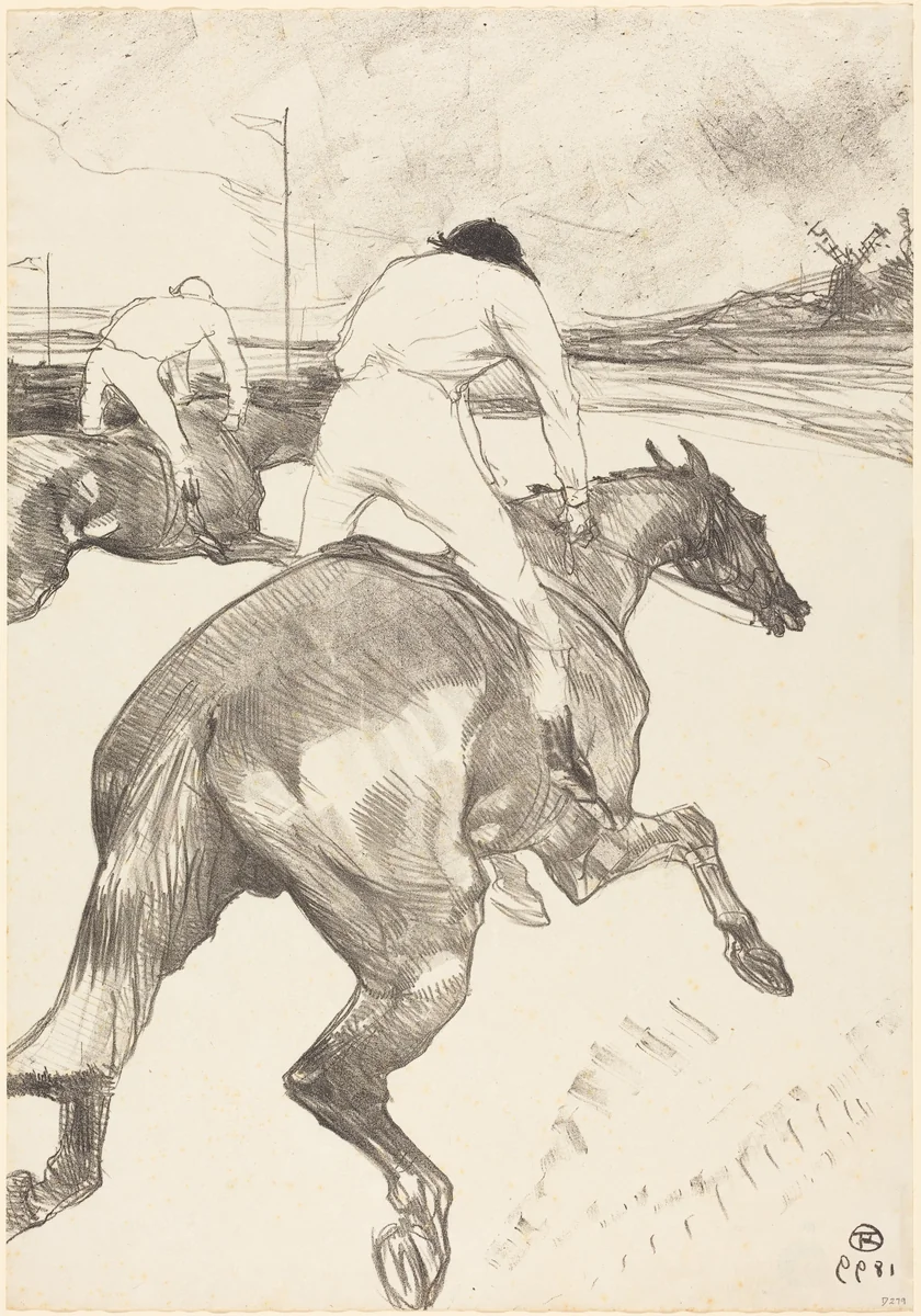 The Jockey (Le jockey) by Henri de Toulouse-Lautrec, print, 1899