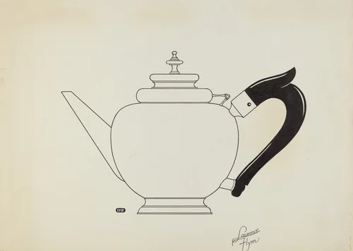 Silver Teapot by Lawrence Flynn, index of american design, 1936