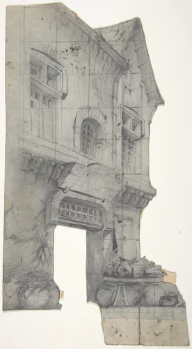 Design for a Stage Set at the Opéra, Paris by Eugène Cicéri, drawing, 1830-1890