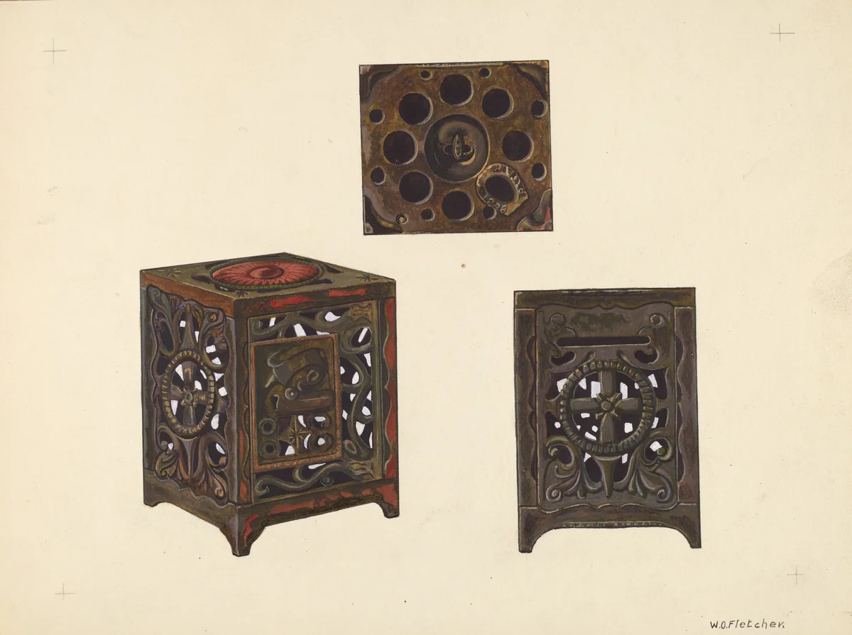 "Safe" Bank by William O. Fletcher, index of american design, 1938