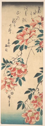 Roses by Utagawa Hiroshige (歌川広重), print, 1841-1845