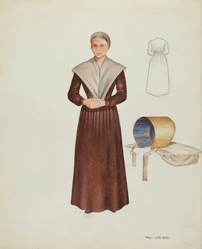 Shaker Costume by William Paul Childers, index of american design, 1937
