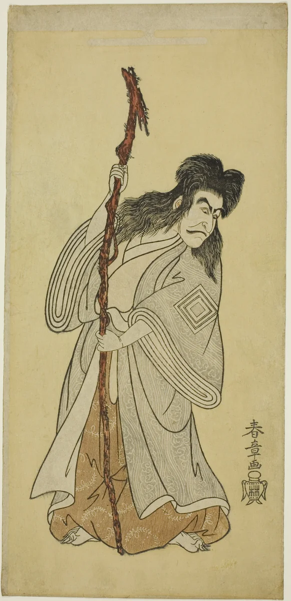 Actor Ichikawa Danjûrô IV as an Immortal Hermit in “Tenjiku Tokubei Turns the Helm toward Home” (“Tenjiku Tokubei kokyô no torikaji”) by Katsukawa Shunsho (勝川 春章), print, 1763-1773