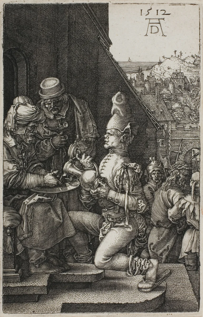 Pilate Washing his Hands, from The Engraved Passion by Albrecht Dürer, print, 1512