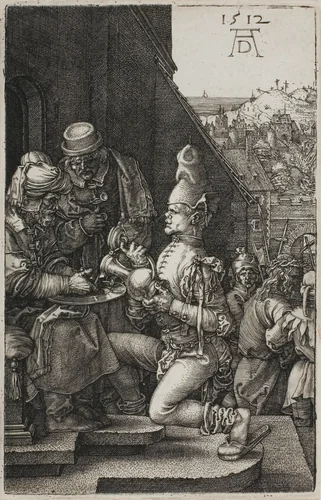 Pilate Washing his Hands, from The Engraved Passion by Albrecht Dürer, print, 1512