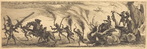 Entry of M. de Couvonge and M. de Chalabre [extra plate] by Jacques Callot, print, 1627