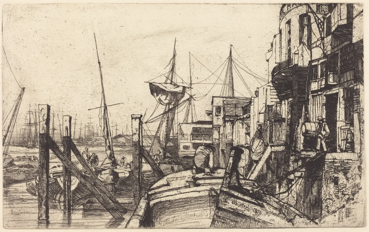 Limehouse by James McNeill Whistler, print, 1859
