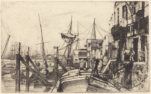 Limehouse by James McNeill Whistler, print, 1859