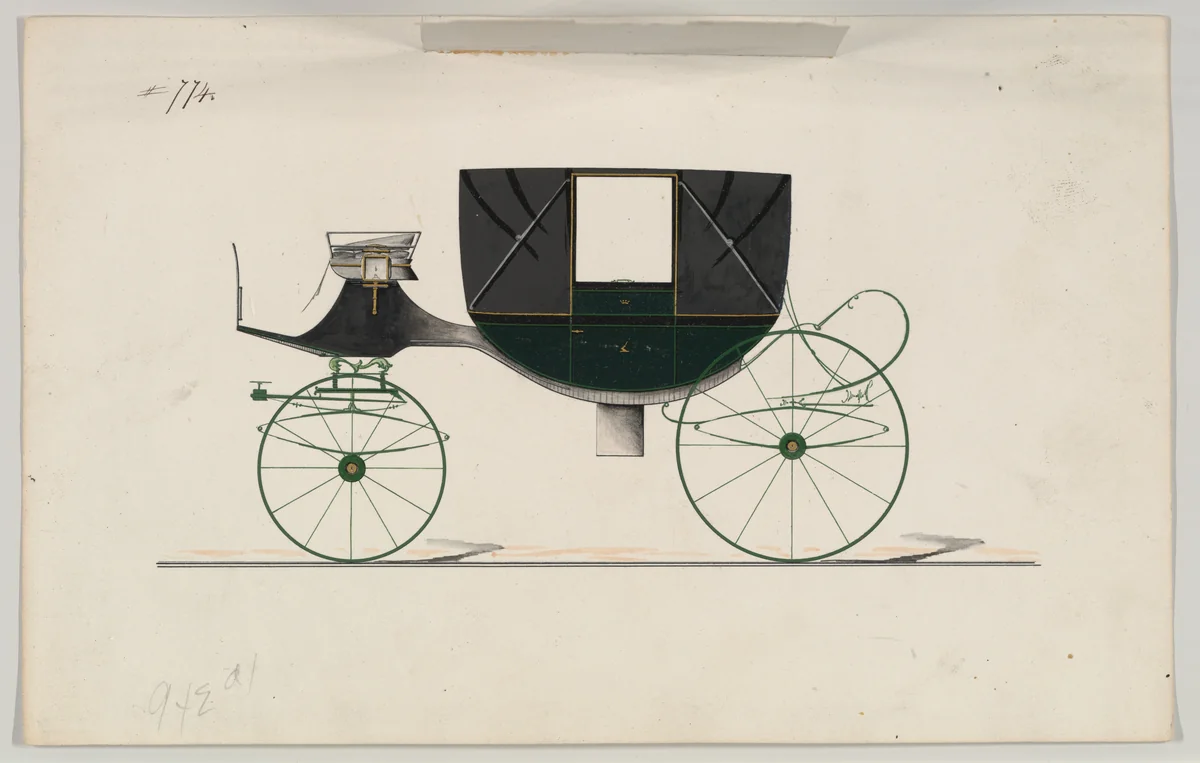 Landau #774 by Brewster & Co., drawing, 1850-1870