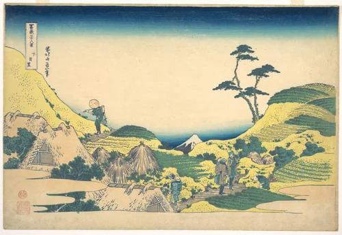 Lower Meguro (Shimo Meguro), from the series Thirty-six Views of Mount Fuji (Fugaku sanjūrokkei) by Katsushika Hokusai (葛飾 北斎), print, 1820-1842