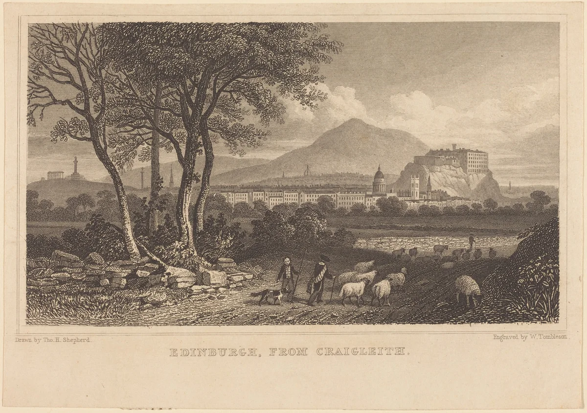Edinburgh, from Craigleith by William Tombleson; Thomas Hosmer Shepherd, print, 1795-1875