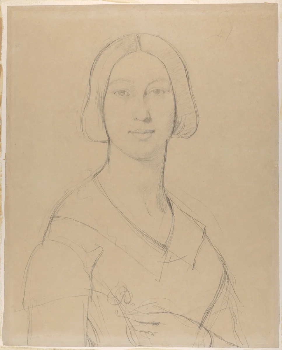 Portrait of Madame Paul Meurice, née Palmyre Granger by Jean-Auguste-Dominique Ingres, drawing, 1840-1855