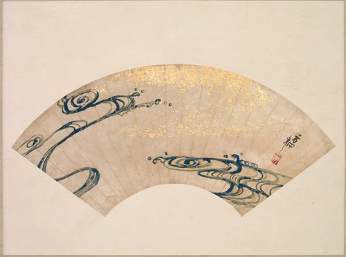 Waves by Nakamura Hōchū (中村芳中), painting, 1775-1825
