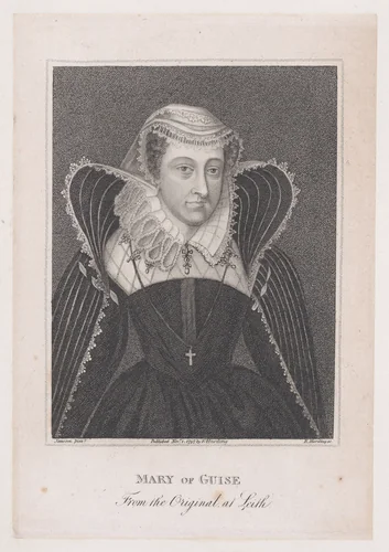 Mary, Queen of Scots (identified as Mary of Guise) (from "The Scottish Gallery; or, Portraits of Eminent Persons of Scotland") by Edward Harding, print, 1797