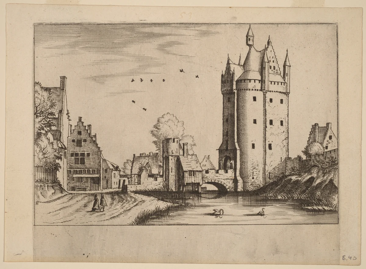 Town Gate with Country Houses by Lucas van Doetechum
Johannes van Doetechum the Elder
Master of the Small Landscapes, print, 1559-1561