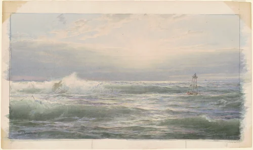 The Bell Buoy by William Trost Richards, drawing, 1894
