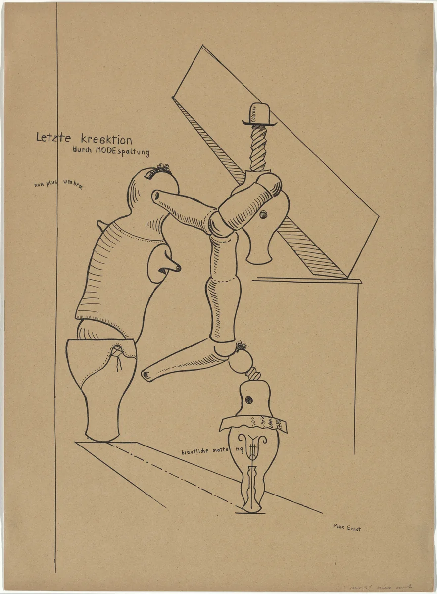 Plate III from Let There Be Fashion, Down With Art (Fiat modes pereat ars) by Max Ernst, print, 1920