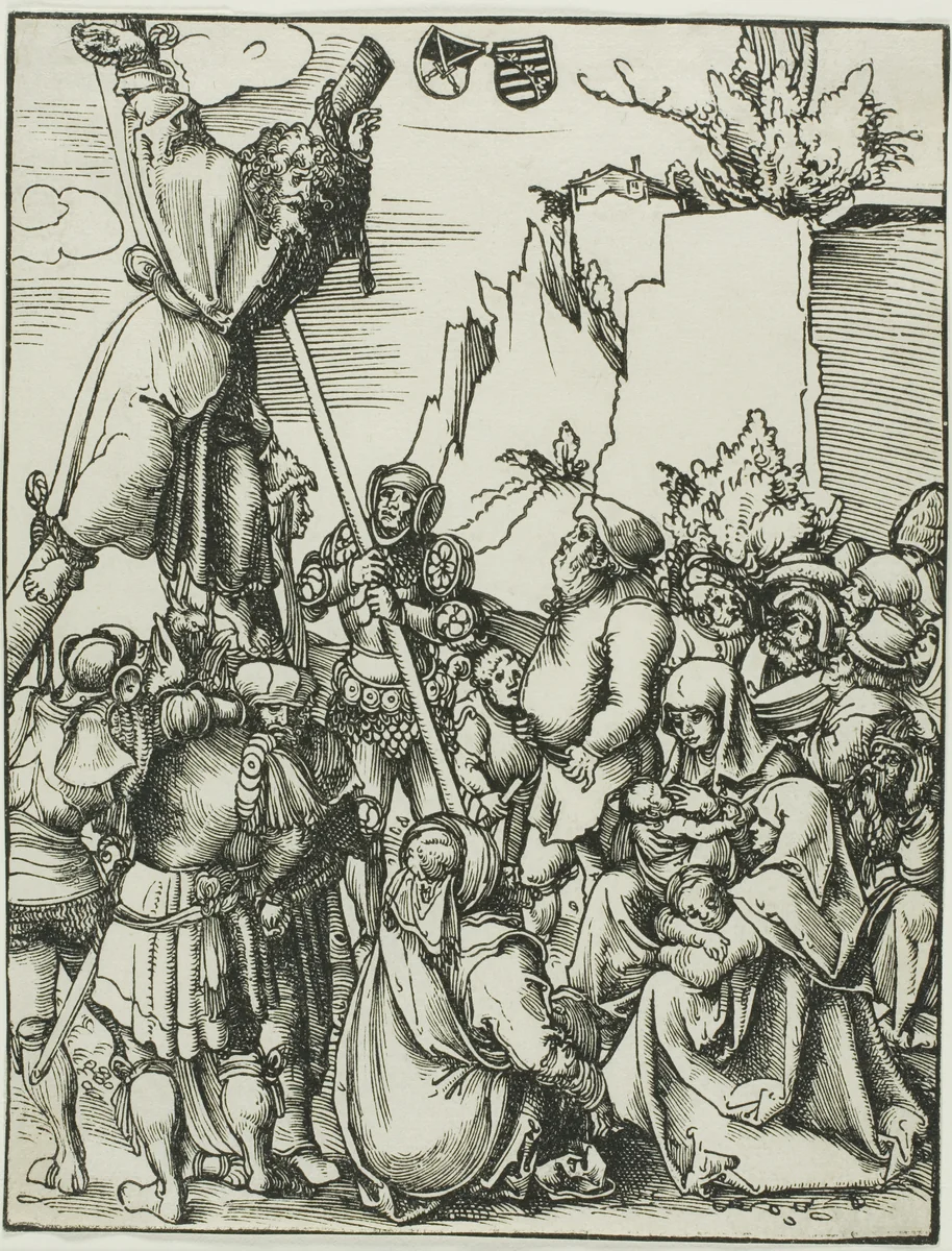 Saint Andrew, from The Martyrdom of the Apostles by Lucas Cranach the Elder, print, 1507-1517