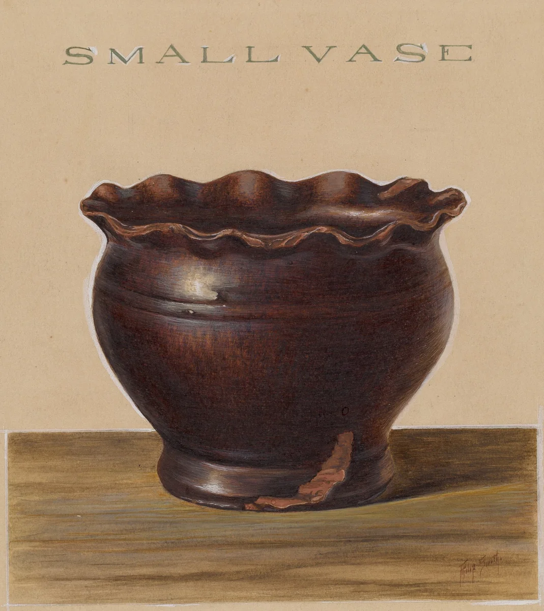 Small Vase by Philip Smith, index of american design, 1939