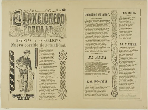 The Popular Songbook, no. 6 by José Guadalupe Posada, print, 1871-1913
