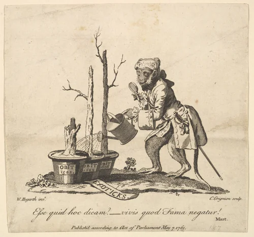 Tailpiece to the Catalogue of Pictures Exhibited in Spring Garden by Charles Grignion, print, 1761