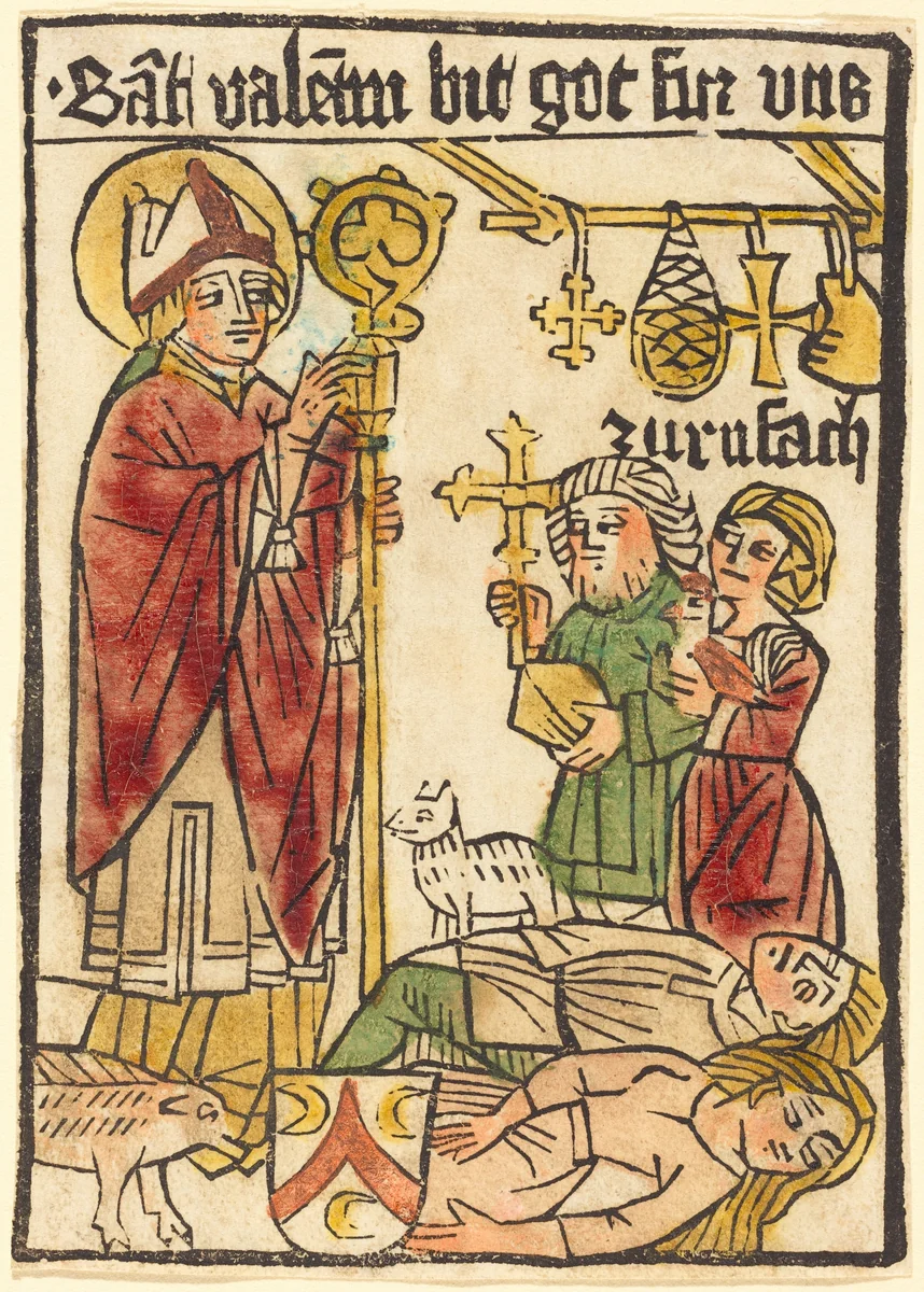 Saint Valentine by German 15th Century, print, 1470-1480